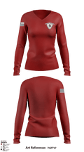 Hayes County Fire Department 32426787 Women's Long Sleeve V-neck Shirt - 1