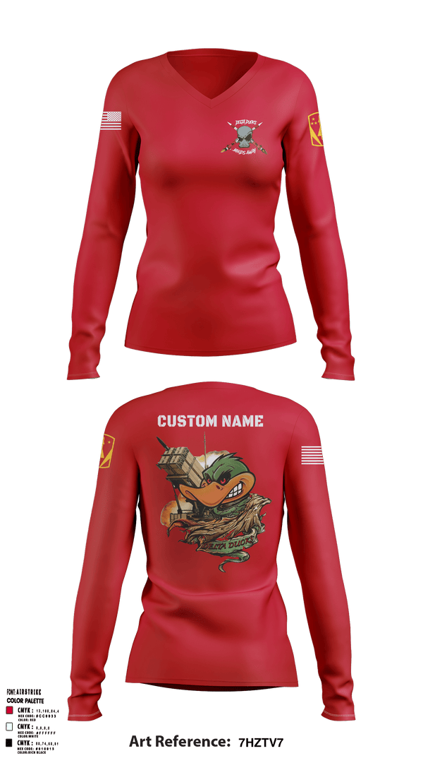 Women's Long Sleeve Vneck Shirt, , Army, Teamtime, Team time, sublimation, custom sports apparel, team uniforms, spirit wear, spiritwear, sports uniforms, custom shirts, team store, custom team store, fundraiser sports, apparel fundraiser