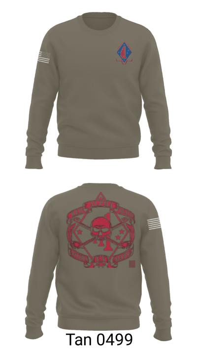 1/1 Alpha Company "Red Death" 93413516 Crew Neck Sweatshirt - 11