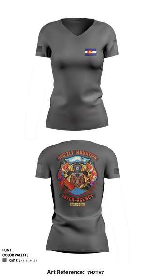 Women's Short Sleeve Vneck Shirt, TERRACOTTA WILDLAND CREW, Fire Department, Teamtime, Team time, sublimation, custom sports apparel, team uniforms, spirit wear, spiritwear, sports uniforms, custom shirts, team store, custom team store, fundraiser sports, apparel fundraiser