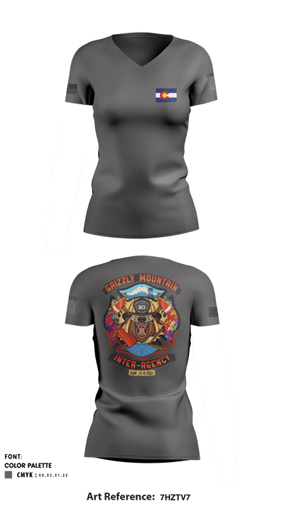 TERRACOTTA WILDLAND CREW 59814356 Women's Short Sleeve V-neck Shirt - 3