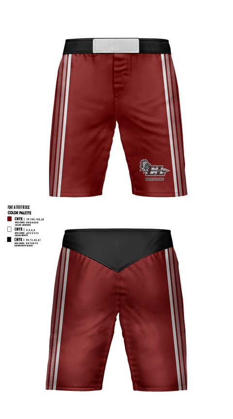 Fight Shorts, East Limestone High School Wrestling, Wrestling, Teamtime, Team time, sublimation, custom sports apparel, team uniforms, spirit wear, spiritwear, sports uniforms, custom shirts, team store, custom team store, fundraiser sports, apparel fundraiser