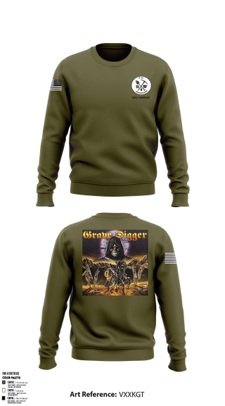 Crew Neck Sweatshirt, , Army, Teamtime, Team time, sublimation, custom sports apparel, team uniforms, spirit wear, spiritwear, sports uniforms, custom shirts, team store, custom team store, fundraiser sports, apparel fundraiser