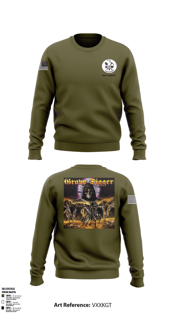 Crew Neck Sweatshirt, , Army, Teamtime, Team time, sublimation, custom sports apparel, team uniforms, spirit wear, spiritwear, sports uniforms, custom shirts, team store, custom team store, fundraiser sports, apparel fundraiser