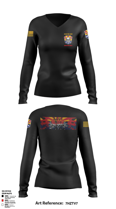 3666th SMC 60008447 Women's Long Sleeve V-neck Shirt - 33