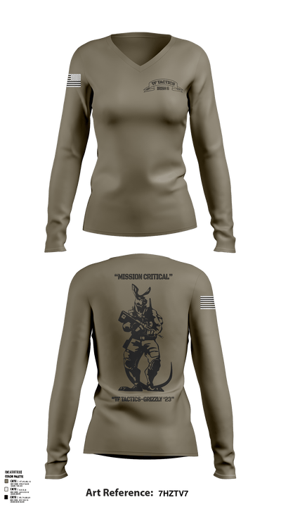TF Tactics- GRIZZLY 95778498 Women's Long Sleeve V-neck Shirt - 4