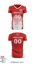 Westfall High School Volleyball 45965045 Women's Short Sleeve V-neck Shirt - 1