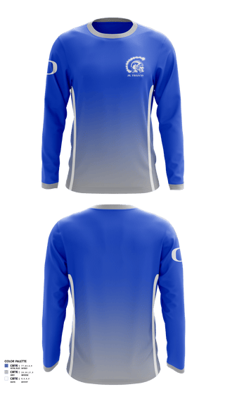 Long Sleeve Performance Shirt, Orland Jr Trojans Football, Football, Teamtime, Team time, sublimation, custom sports apparel, team uniforms, spirit wear, spiritwear, sports uniforms, custom shirts, team store, custom team store, fundraiser sports, apparel fundraiser