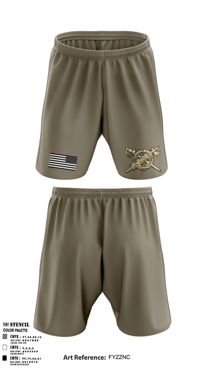 USAICoE & Ft. Huachuca 90719442 Athletic Shorts With Pockets - 1