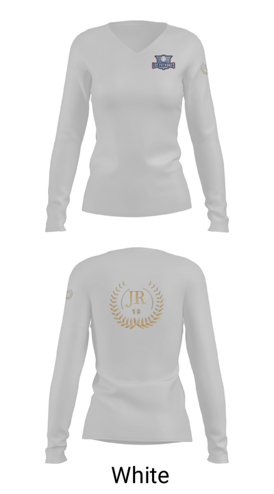 Los patrones 23801539 Women's Long Sleeve V-neck Shirt - 6