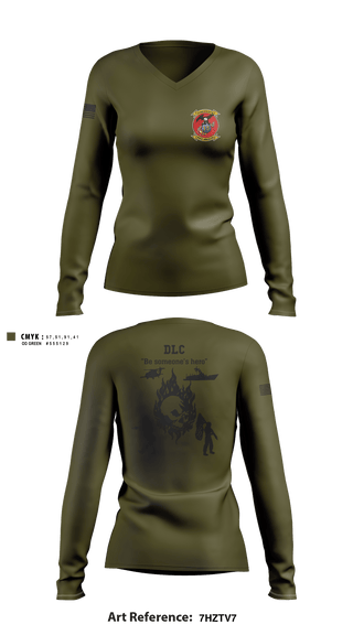 Women's Long Sleeve Vneck Shirt, , Marines, Teamtime, Team time, sublimation, custom sports apparel, team uniforms, spirit wear, spiritwear, sports uniforms, custom shirts, team store, custom team store, fundraiser sports, apparel fundraiser