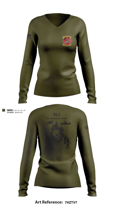 15th MEU 39696644 Women's Long Sleeve V-neck Shirt - 2