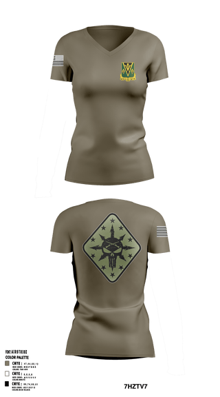 Women's Short Sleeve Vneck Shirt, C Co 1-635th AR, National Guard, Teamtime, Team time, sublimation, custom sports apparel, team uniforms, spirit wear, spiritwear, sports uniforms, custom shirts, team store, custom team store, fundraiser sports, apparel fundraiser