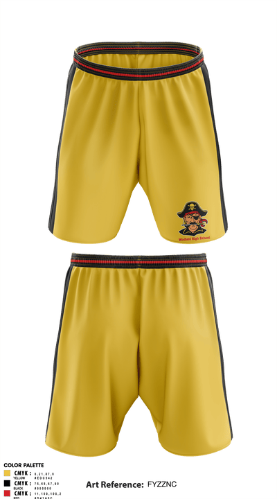 Winfield High School Cheer 92551370 Athletic Shorts With Pockets - 1