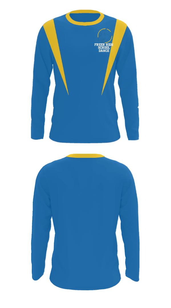 Long Sleeve Performance Shirt, Freer High School Dance, Spirit Store, Teamtime, Team time, sublimation, custom sports apparel, team uniforms, spirit wear, spiritwear, sports uniforms, custom shirts, team store, custom team store, fundraiser sports, apparel fundraiser
