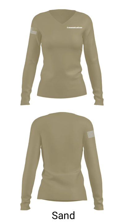 Communications 90043966 Women's Long Sleeve V-neck Shirt - 42