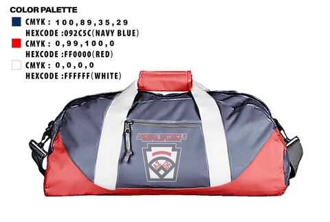Duffle Bag, Arizona District 6 Little League Baseball, Baseball, Teamtime, Team time, sublimation, custom sports apparel, team uniforms, spirit wear, spiritwear, sports uniforms, custom shirts, team store, custom team store, fundraiser sports, apparel fundraiser