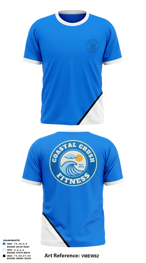 Short Sleeve Performance Shirt, Coastal Crush Fitness, , Teamtime, Team time, sublimation, custom sports apparel, team uniforms, spirit wear, spiritwear, sports uniforms, custom shirts, team store, custom team store, fundraiser sports, apparel fundraiser