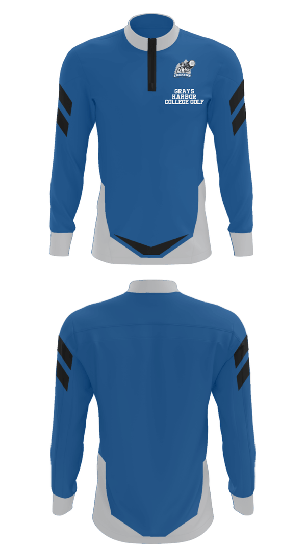 Quarter Zip Jacket, Grays Harbor College Golf, Golf, Teamtime, Team time, sublimation, custom sports apparel, team uniforms, spirit wear, spiritwear, sports uniforms, custom shirts, team store, custom team store, fundraiser sports, apparel fundraiser