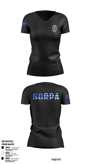 Women's Short Sleeve Vneck Shirt, SDRPA, Police, Teamtime, Team time, sublimation, custom sports apparel, team uniforms, spirit wear, spiritwear, sports uniforms, custom shirts, team store, custom team store, fundraiser sports, apparel fundraiser