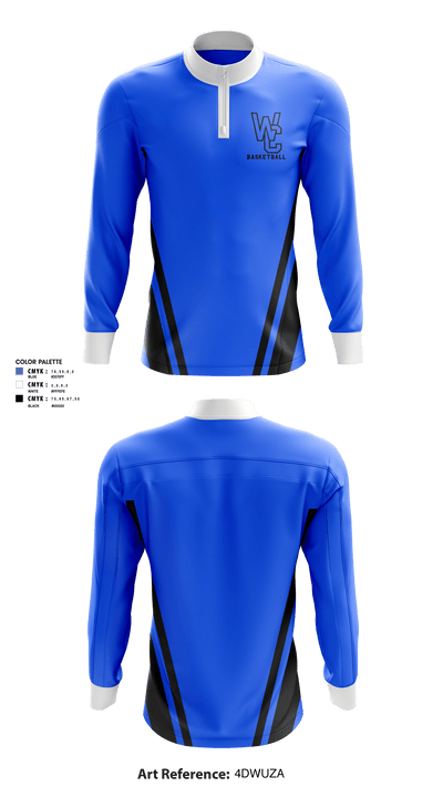 Washington County High School Basketball 52646337 Quarter Zip Jacket - 1
