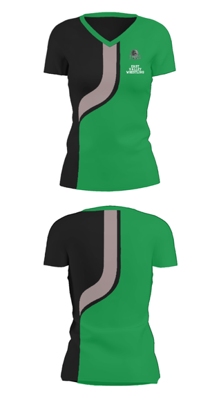 Women's Short Sleeve Vneck Shirt, East Valley Wrestling, Wrestling, Teamtime, Team time, sublimation, custom sports apparel, team uniforms, spirit wear, spiritwear, sports uniforms, custom shirts, team store, custom team store, fundraiser sports, apparel fundraiser