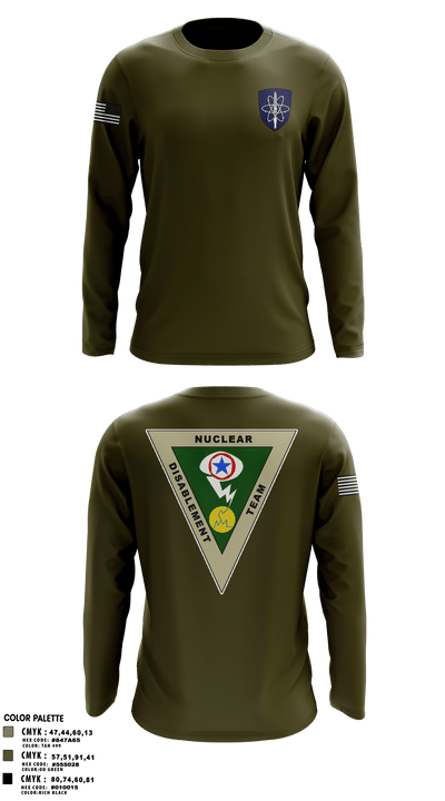 Nuclear Disablement Team 21416676 Long Sleeve Performance Shirt - 59