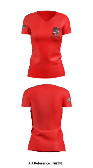 Women's Short Sleeve Vneck Shirt, Santiam Christian School Wrestling, Wrestling, Teamtime, Team time, sublimation, custom sports apparel, team uniforms, spirit wear, spiritwear, sports uniforms, custom shirts, team store, custom team store, fundraiser sports, apparel fundraiser