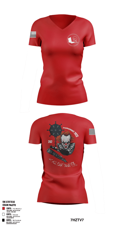 Mobile unit 2 64041633 Women's Short Sleeve V-neck Shirt - 51