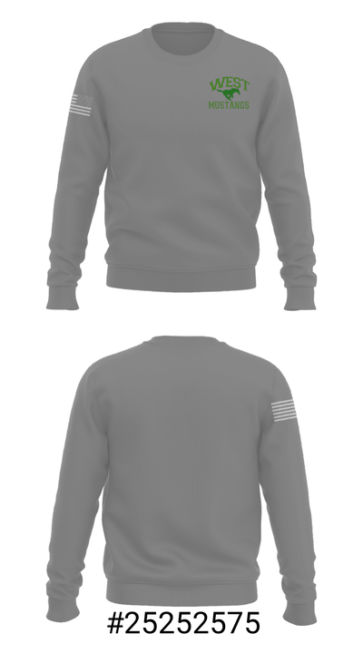 West Junior High School 88605440 Crew Neck Sweatshirt - 10