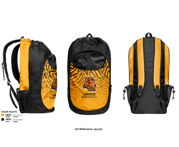 Gear Bag, Lanphier High School Basketball, Men's Basketball, Teamtime, Team time, sublimation, custom sports apparel, team uniforms, spirit wear, spiritwear, sports uniforms, custom shirts, team store, custom team store, fundraiser sports, apparel fundraiser
