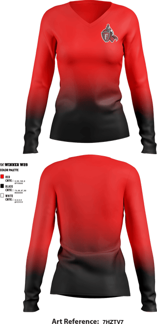 Women's Long Sleeve Vneck Shirt, Fairview High School Golf, Golf, Teamtime, Team time, sublimation, custom sports apparel, team uniforms, spirit wear, spiritwear, sports uniforms, custom shirts, team store, custom team store, fundraiser sports, apparel fundraiser