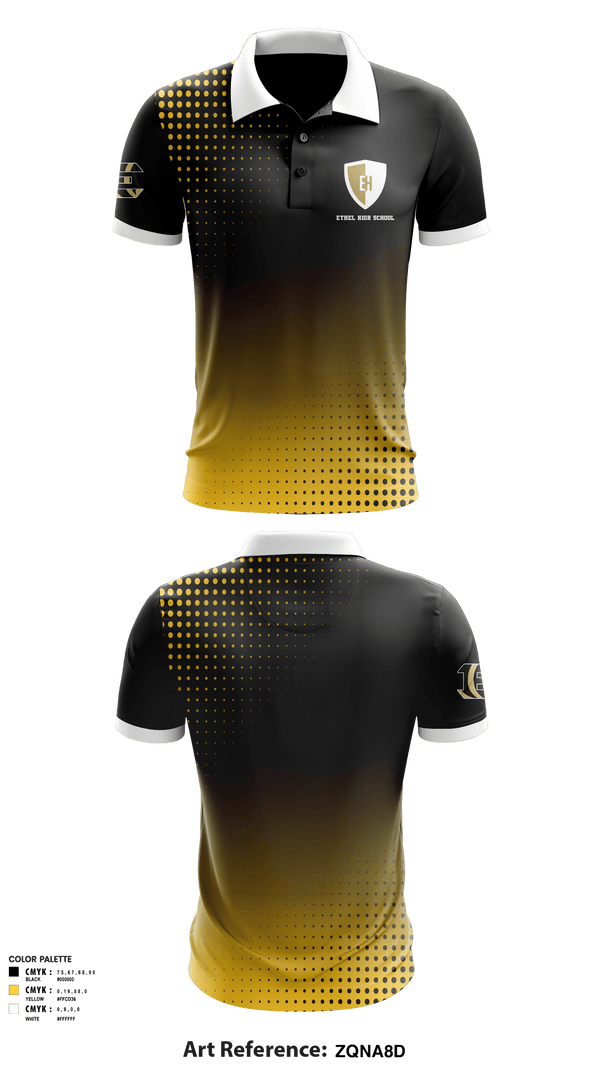 Short Sleeve Performance Polo, Ethel High School, Spirit Store, Teamtime, Team time, sublimation, custom sports apparel, team uniforms, spirit wear, spiritwear, sports uniforms, custom shirts, team store, custom team store, fundraiser sports, apparel fundraiser