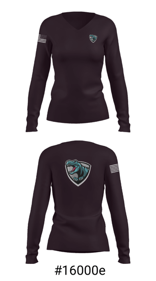 Women's Long Sleeve Vneck Shirt, Rex95 Dino’s, Bowling, Teamtime, Team time, sublimation, custom sports apparel, team uniforms, spirit wear, spiritwear, sports uniforms, custom shirts, team store, custom team store, fundraiser sports, apparel fundraiser