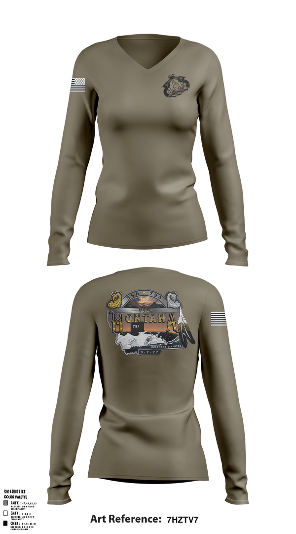 Women's Long Sleeve Vneck Shirt, , Navy, Teamtime, Team time, sublimation, custom sports apparel, team uniforms, spirit wear, spiritwear, sports uniforms, custom shirts, team store, custom team store, fundraiser sports, apparel fundraiser
