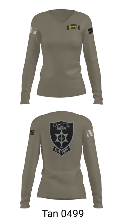 FCSD SNIPER 46569971 Women's Long Sleeve V-neck Shirt - 40