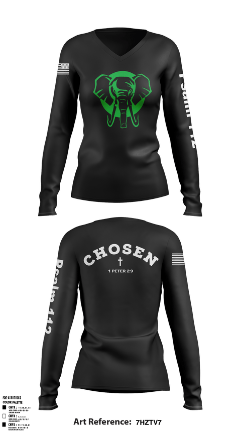 Women's Long Sleeve Vneck Shirt, Elephant, , Teamtime, Team time, sublimation, custom sports apparel, team uniforms, spirit wear, spiritwear, sports uniforms, custom shirts, team store, custom team store, fundraiser sports, apparel fundraiser