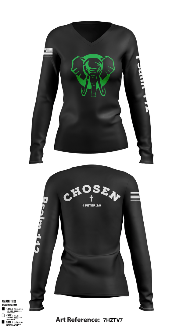 Women's Long Sleeve Vneck Shirt, Elephant, , Teamtime, Team time, sublimation, custom sports apparel, team uniforms, spirit wear, spiritwear, sports uniforms, custom shirts, team store, custom team store, fundraiser sports, apparel fundraiser