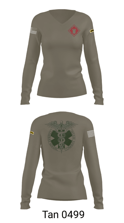 19th Engineer Battalion Aid Station 54166151 Women's Long Sleeve V-neck Shirt - 41