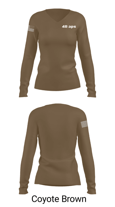 48 aps 32006617 Women's Long Sleeve V-neck Shirt - 38