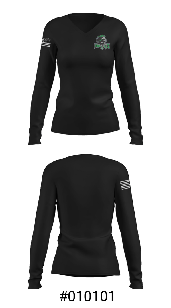 Women's Long Sleeve Vneck Shirt, East Valley Wrestling, Wrestling, Teamtime, Team time, sublimation, custom sports apparel, team uniforms, spirit wear, spiritwear, sports uniforms, custom shirts, team store, custom team store, fundraiser sports, apparel fundraiser
