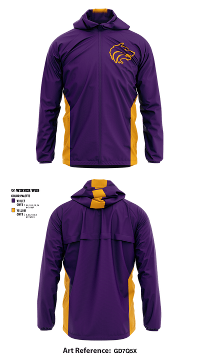 Bay City Central High School Soccer 52212503 Windbreaker - 1