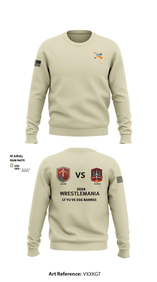 Crew Neck Sweatshirt, 673 EFD/ 334 FEST, Army, Teamtime, Team time, sublimation, custom sports apparel, team uniforms, spirit wear, spiritwear, sports uniforms, custom shirts, team store, custom team store, fundraiser sports, apparel fundraiser