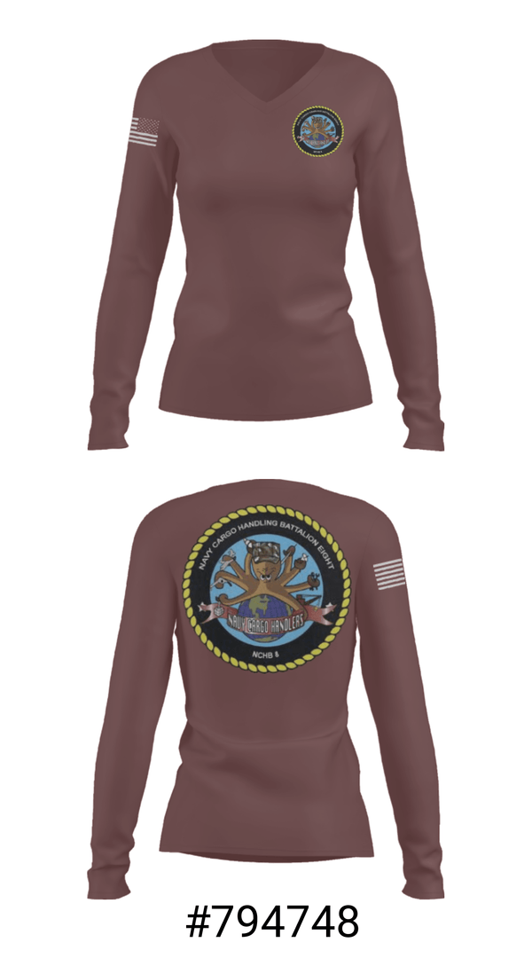 Women's Long Sleeve Vneck Shirt, , Navy, Teamtime, Team time, sublimation, custom sports apparel, team uniforms, spirit wear, spiritwear, sports uniforms, custom shirts, team store, custom team store, fundraiser sports, apparel fundraiser