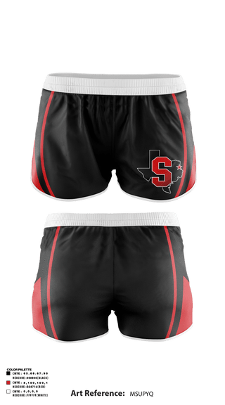 Track Shorts, Shelbyville High School Basketball, Women's Basketball, Teamtime, Team time, sublimation, custom sports apparel, team uniforms, spirit wear, spiritwear, sports uniforms, custom shirts, team store, custom team store, fundraiser sports, apparel fundraiser