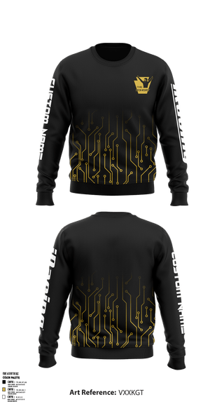 Crew Neck Sweatshirt, The Kohort, E-Sports, Teamtime, Team time, sublimation, custom sports apparel, team uniforms, spirit wear, spiritwear, sports uniforms, custom shirts, team store, custom team store, fundraiser sports, apparel fundraiser