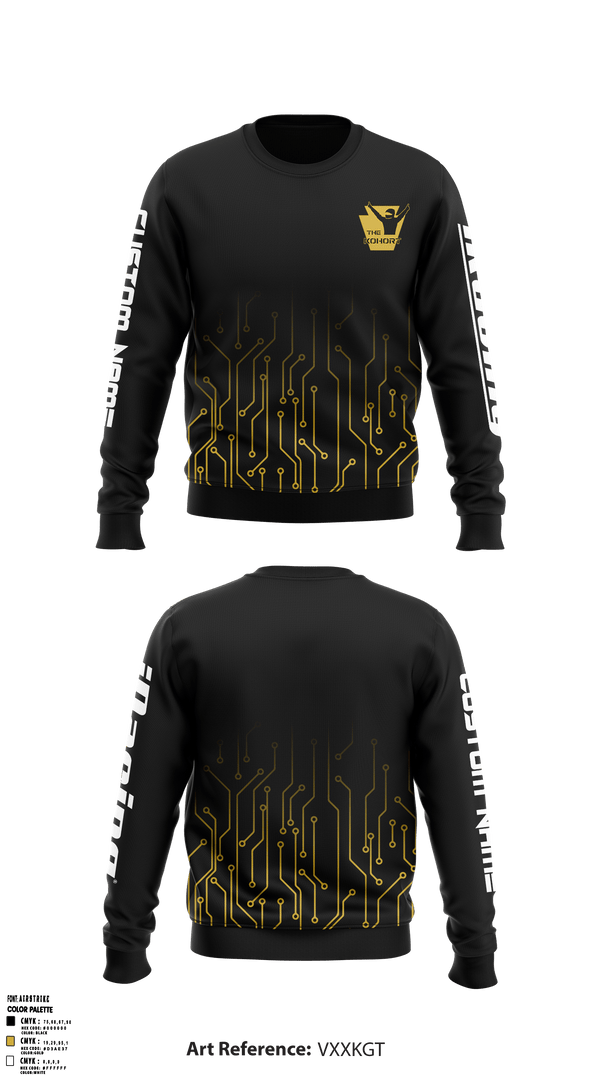 Crew Neck Sweatshirt, The Kohort, E-Sports, Teamtime, Team time, sublimation, custom sports apparel, team uniforms, spirit wear, spiritwear, sports uniforms, custom shirts, team store, custom team store, fundraiser sports, apparel fundraiser