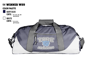 Duffle Bag, York High School Volleyball, Men's Volleyball, Teamtime, Team time, sublimation, custom sports apparel, team uniforms, spirit wear, spiritwear, sports uniforms, custom shirts, team store, custom team store, fundraiser sports, apparel fundraiser