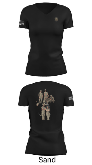 Women's Short Sleeve Vneck Shirt, , Army, Teamtime, Team time, sublimation, custom sports apparel, team uniforms, spirit wear, spiritwear, sports uniforms, custom shirts, team store, custom team store, fundraiser sports, apparel fundraiser