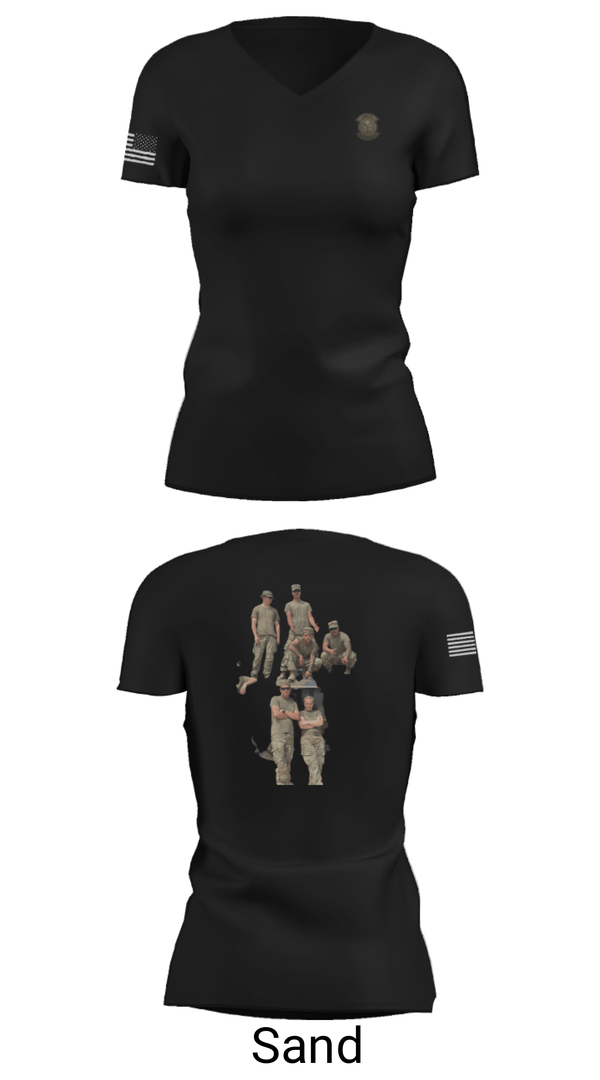 Women's Short Sleeve Vneck Shirt, , Army, Teamtime, Team time, sublimation, custom sports apparel, team uniforms, spirit wear, spiritwear, sports uniforms, custom shirts, team store, custom team store, fundraiser sports, apparel fundraiser